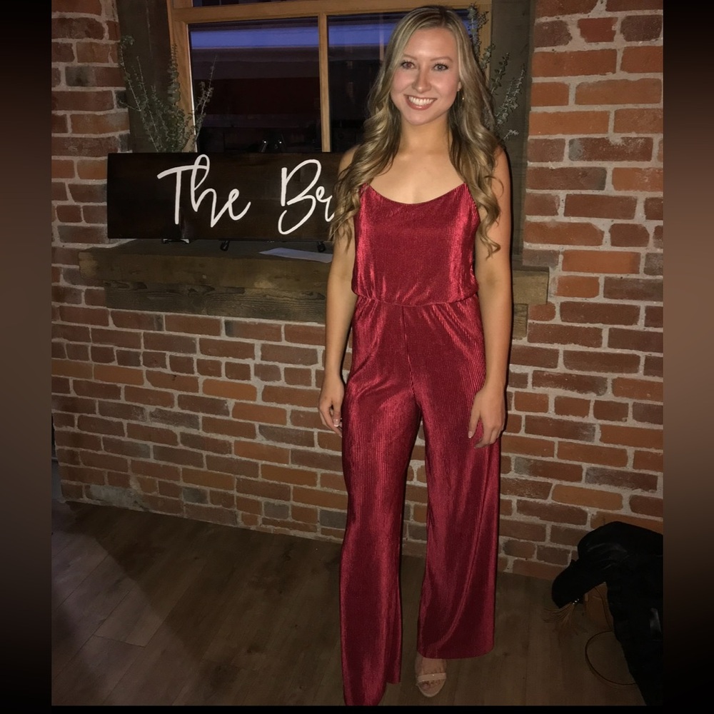 Elegant Red Jumpsuit